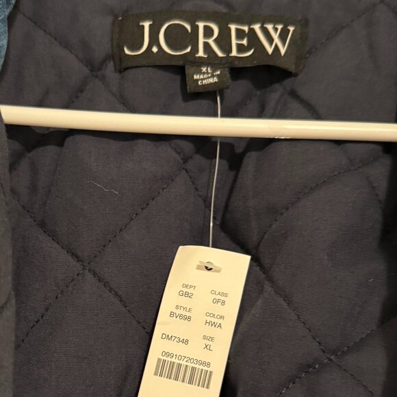 NWT J.Crew Cropped Denim Puffer Jacket Size XL - Picture 5 of 8